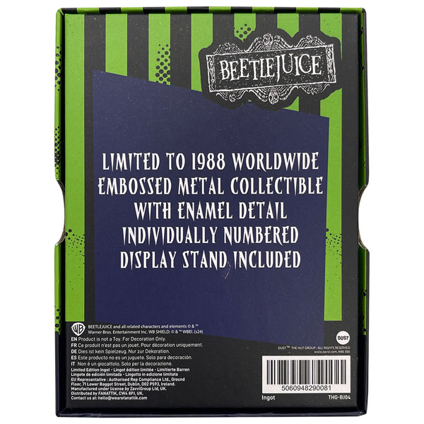 Fanattik Beetlejuice Limited Edition Gravestone Ingot